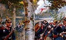 Hessische Truppen in Bois de la Cuisse bei St. Privat 18. August 1870